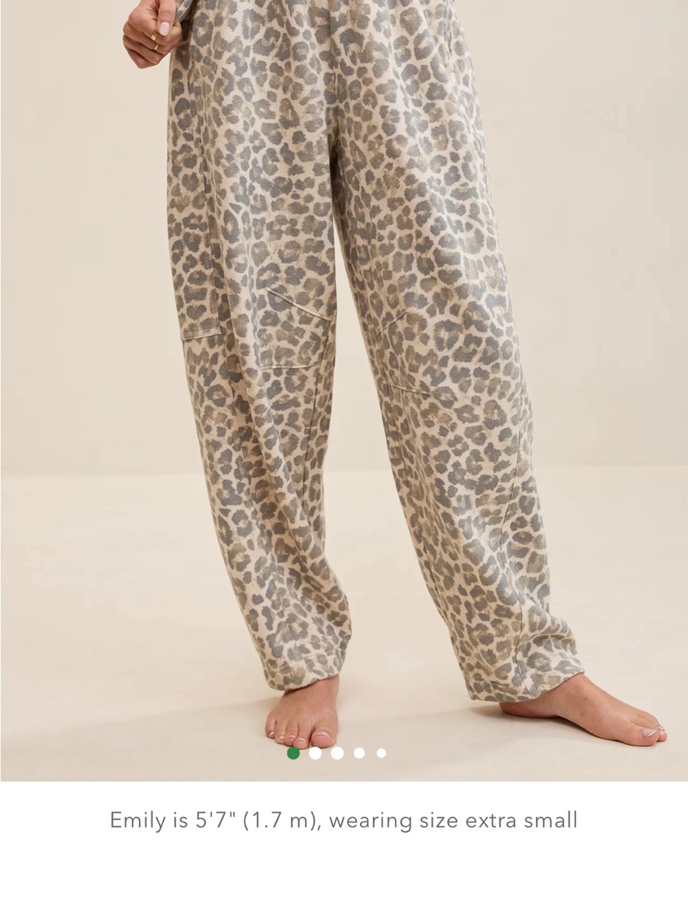 aerie NWT Leopard Print Wide Leg Sweatpants Size Medium Long